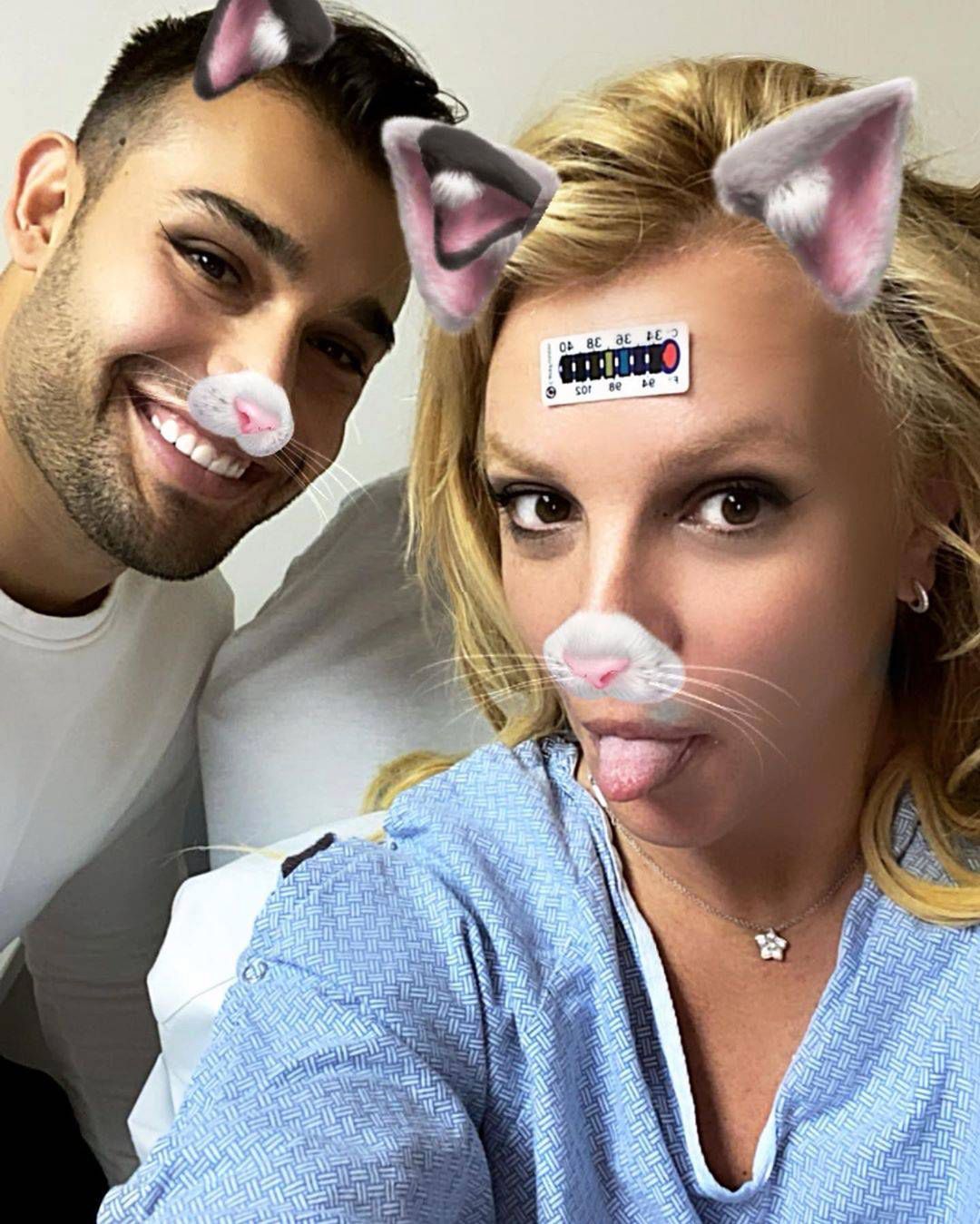 Sam Asghari i Britney Spears w szpitalu, Instagram