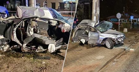 Podlaskie: Auto roztrzaskane na kawałki. Nie żyje dwóch 20-latków
