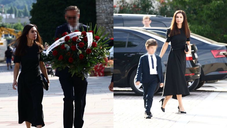 Marta Kaczyńska z bliskimi na miesięcznicy