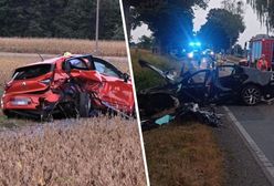 Poważny wypadek na DK74. Dwie osoby ciężko ranne