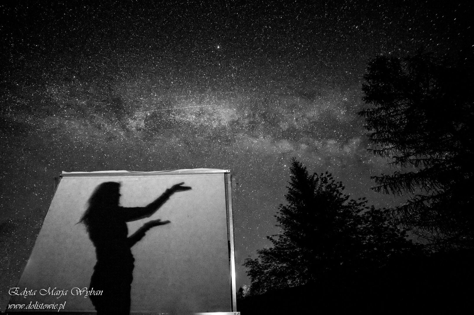 Sesje zdjęciowe na tle nocnego nieba 