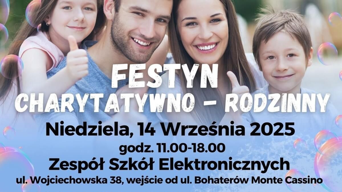Festyn charytatywno-rodzinny na terenie zielonym Zespół Szkół Elektronicznych w Lublinie