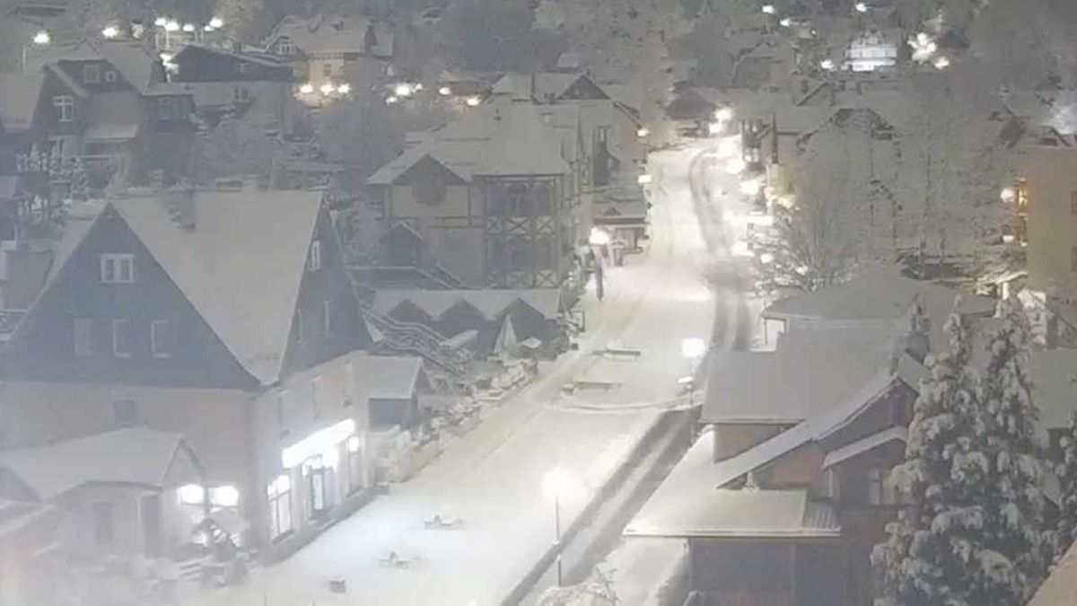 Poranny widok w Karpaczu.