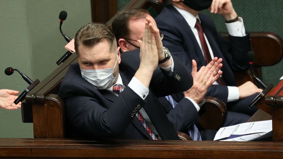 46. posiedzenie Sejmu IX kadencji13.01.2022 Warszawa Sejm 46. posiedzenie Sejmu IX kadencji   fot Jacek Dominski/REPORTER
N/z: Przemyslaw Czarnek, Mariusz KaminskiJacek Dominski/REPORTER