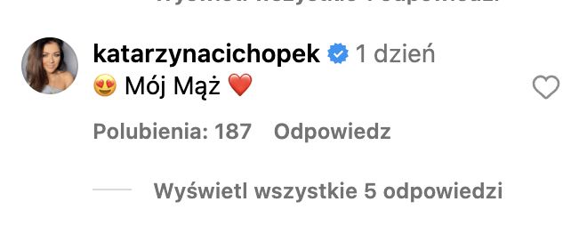 Kasia Cichopek skomentowała post Macieja Kurzajewskiego