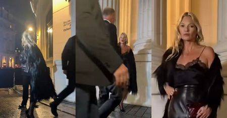 Kate Moss o mały włos uniknęła UPADKU. Mężczyźni niemal ją staranowali (WIDEO)