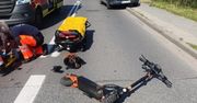 Knurów: Wjechał w auto na hulajnodze mając 4 promile. Cud, że przeżył