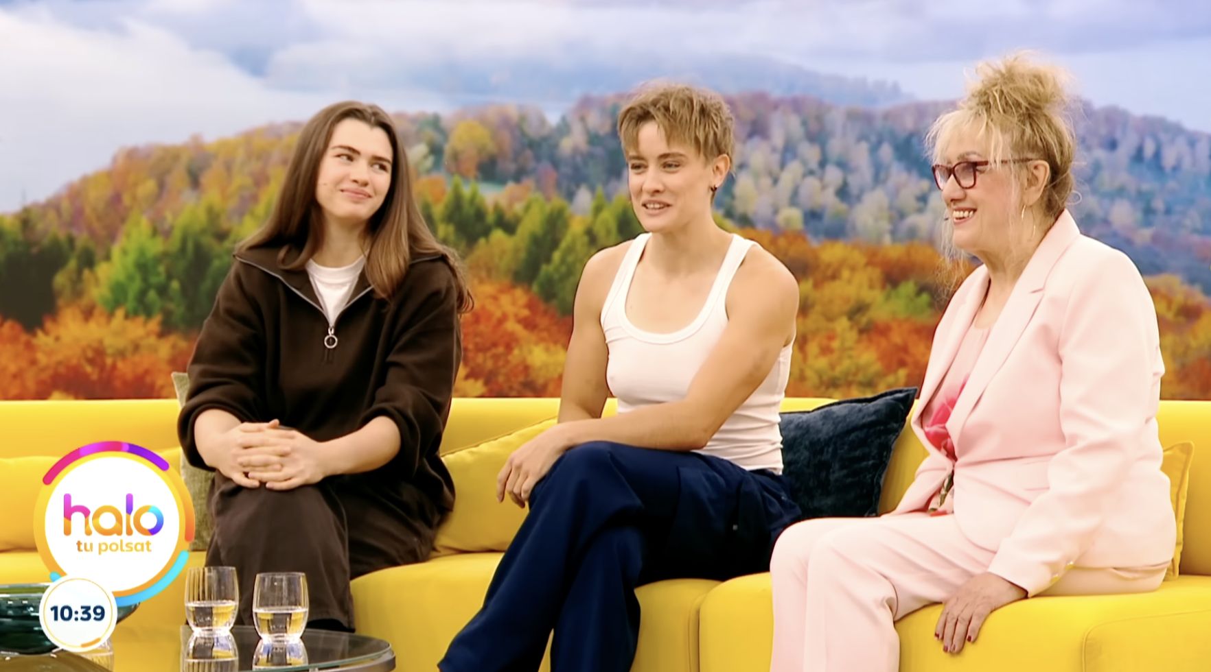 Zillmann z byłą już partnerką i mamą na kanapie "halo tu polsat"