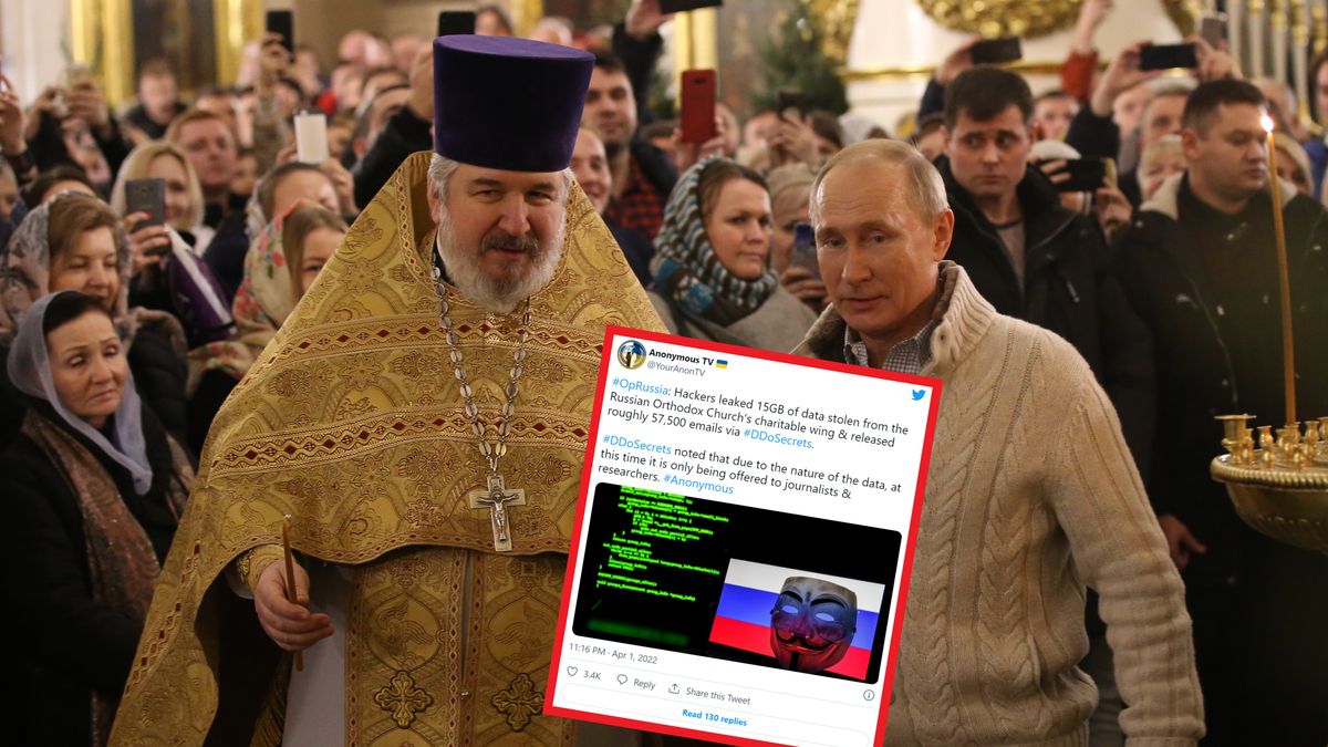Anonymous zhakowali Cerkiew Prawosławną.