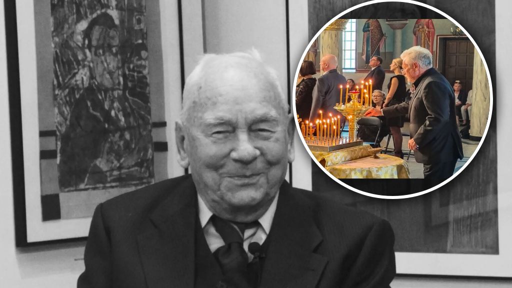 Pogrzeb Michała Bałasza. Aleksander Kwaśniewski w cerkwi