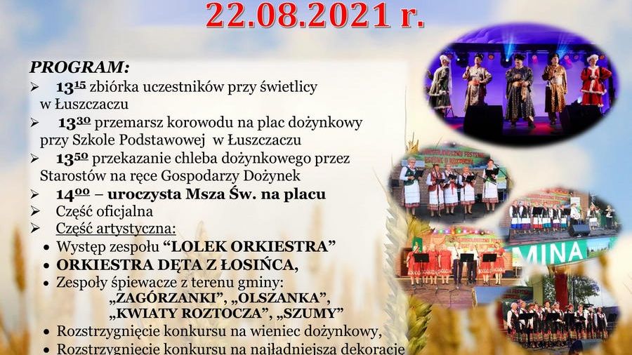 Dożynki Gminy Susiec w miejscowości Łuszczacz 2021