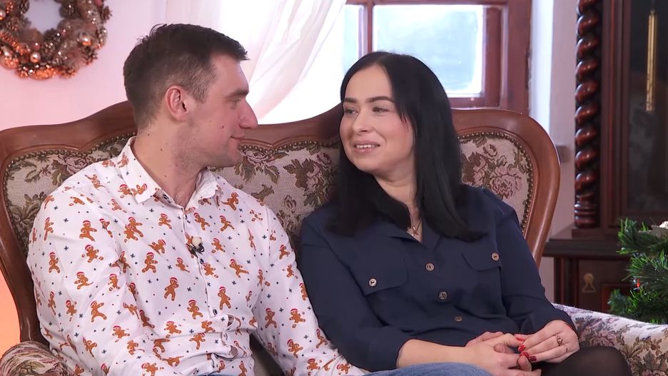 Kuba i Ania podczas świątecznego odcinka "Rolnik szuka żony"