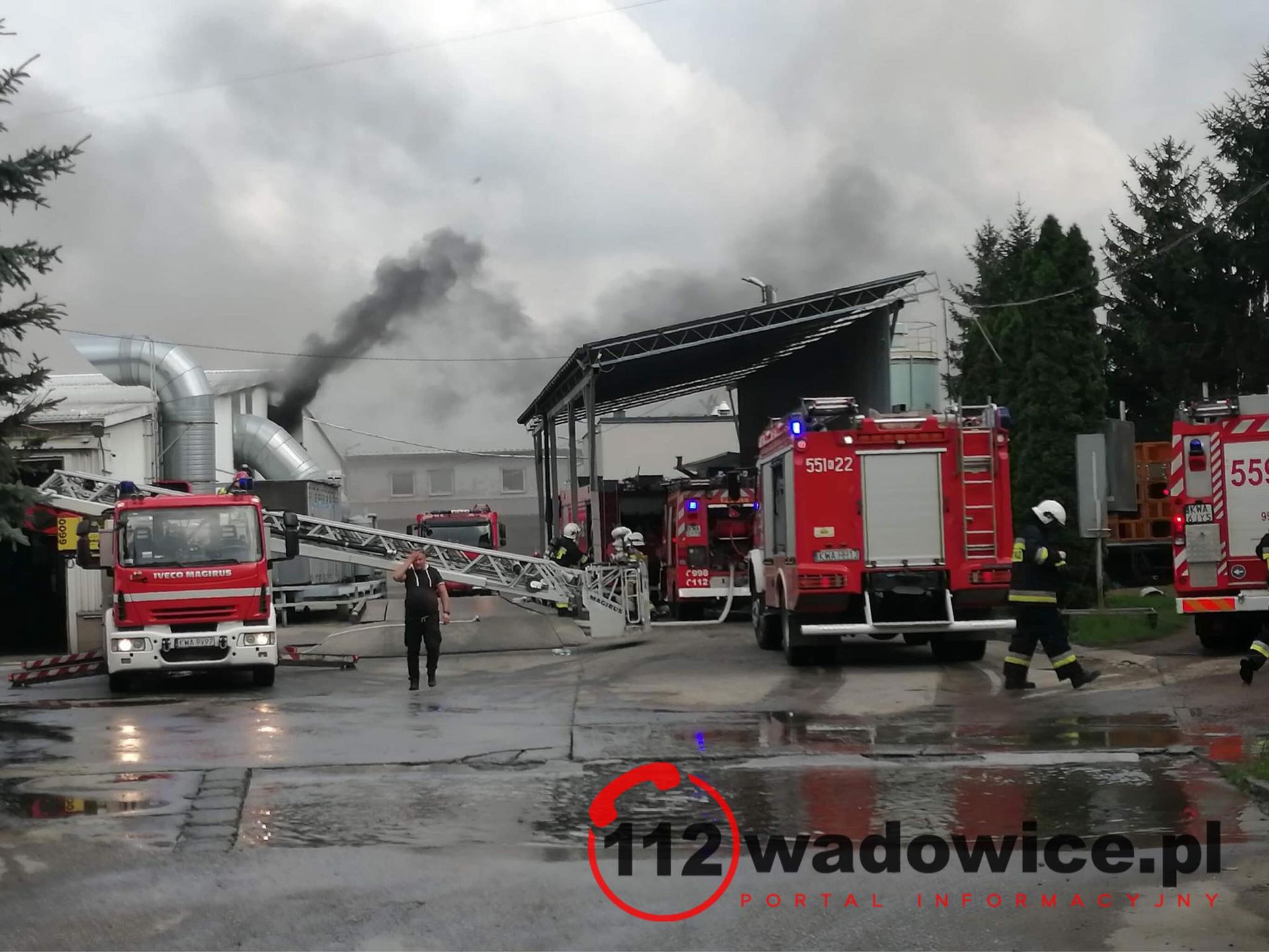 Tomice. Pożar ubojni drobiu