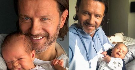 Niewyspany Radosław Majdan zachwyca się uśmiechem Henia: "Lepszy niż kawa" (FOTO)