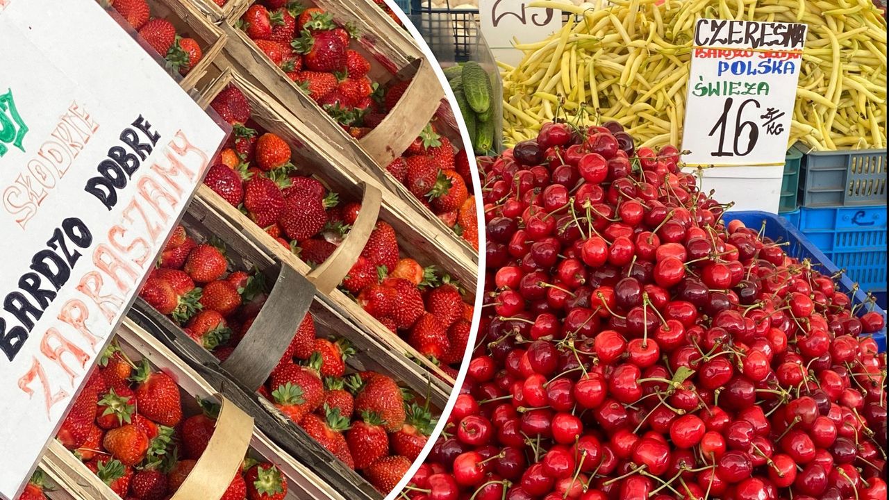 Truskawki i czereśnie hitem na bazarach w Kielcach. Jakie ceny owoców i warzyw?