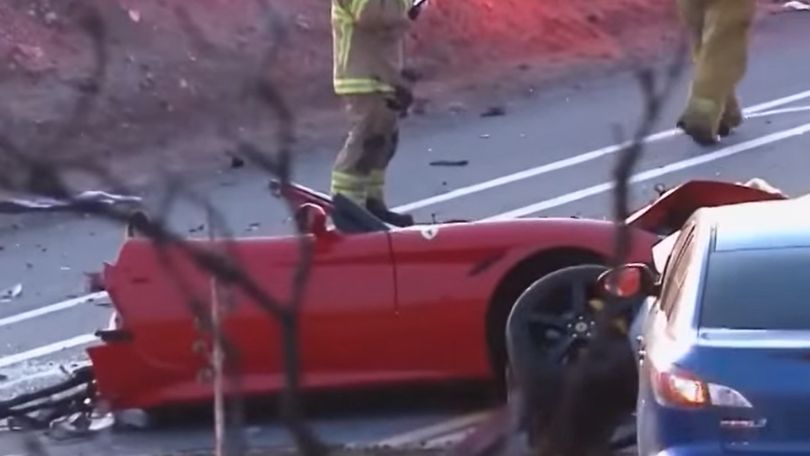 USA. Ferrari rozpadło się na pół