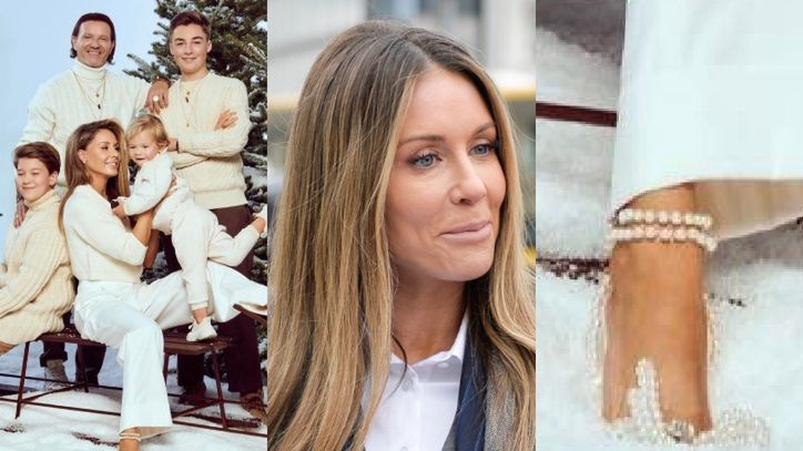 Małgorzata Rozenek brodzi w śniegu sandałkami na obcasach w świątecznej sesji z rodziną