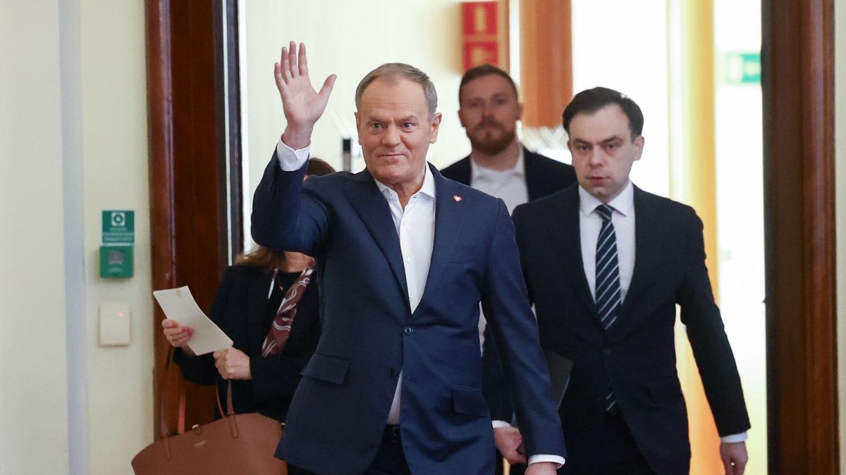 Premier Donald Tusk i minister finansów Andrzej Domański