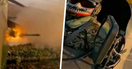 Brawurowy szturm na Rosjan. Pilot Mi-24 nagrany w akcji