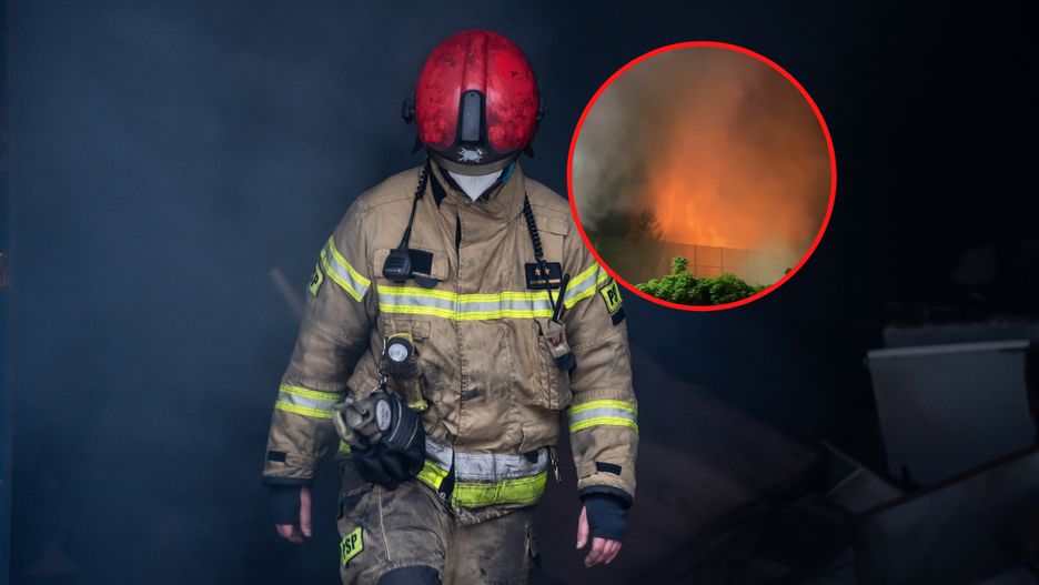 Pożar składowiska śmieci w Czechowicach-Dziedzicach