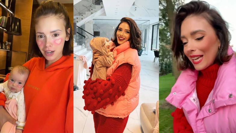 Klauda Halejcio świętuje fakt, że 4 miesiące temu została mamą