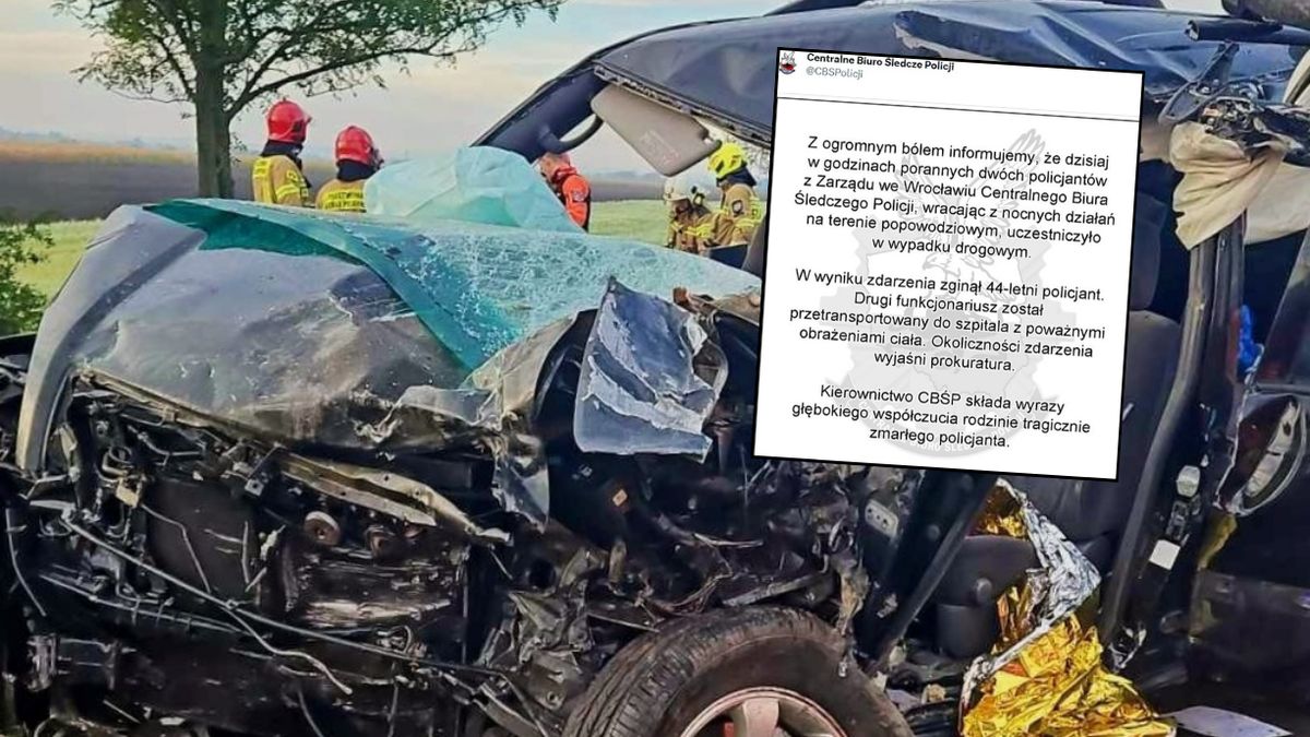Funkcjonariusz CBŚP wracał ze służby. Zginął w wypadku drogowym 
