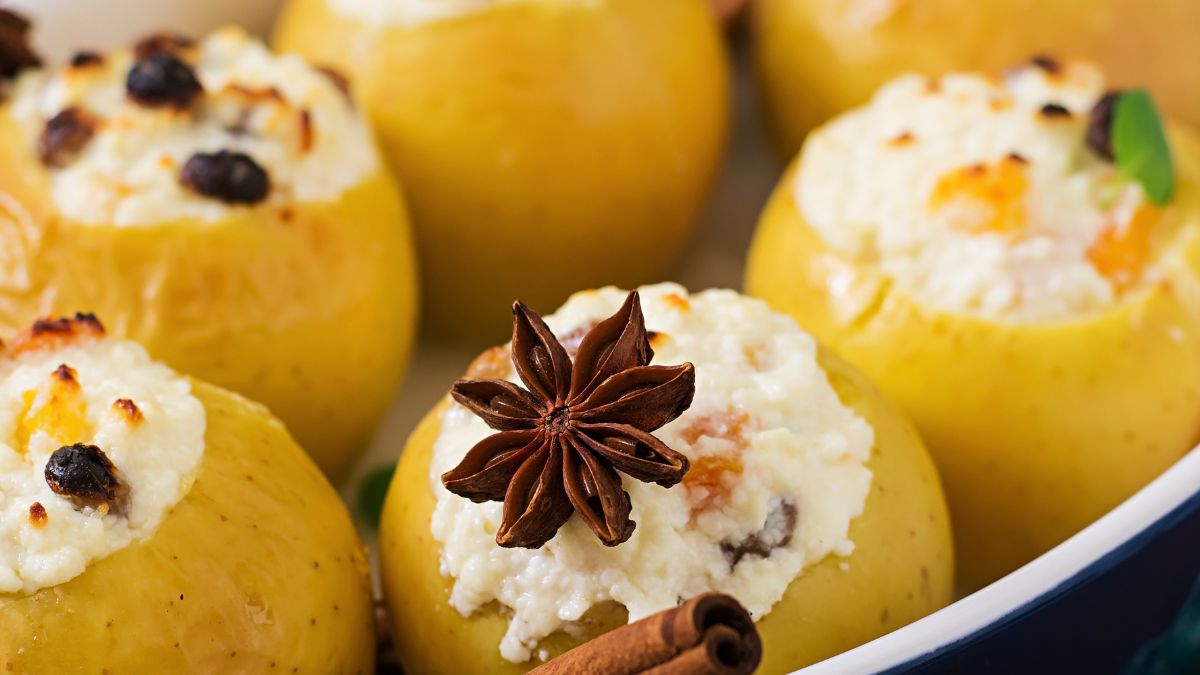 Owsianka twarożkowa zapiekana w jabłkach uratuje twój organizm