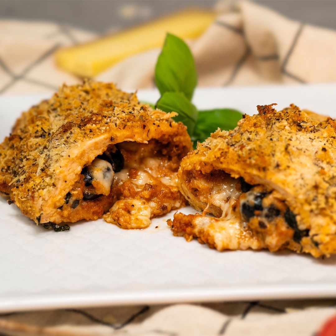 The breading will be crispy after baking.