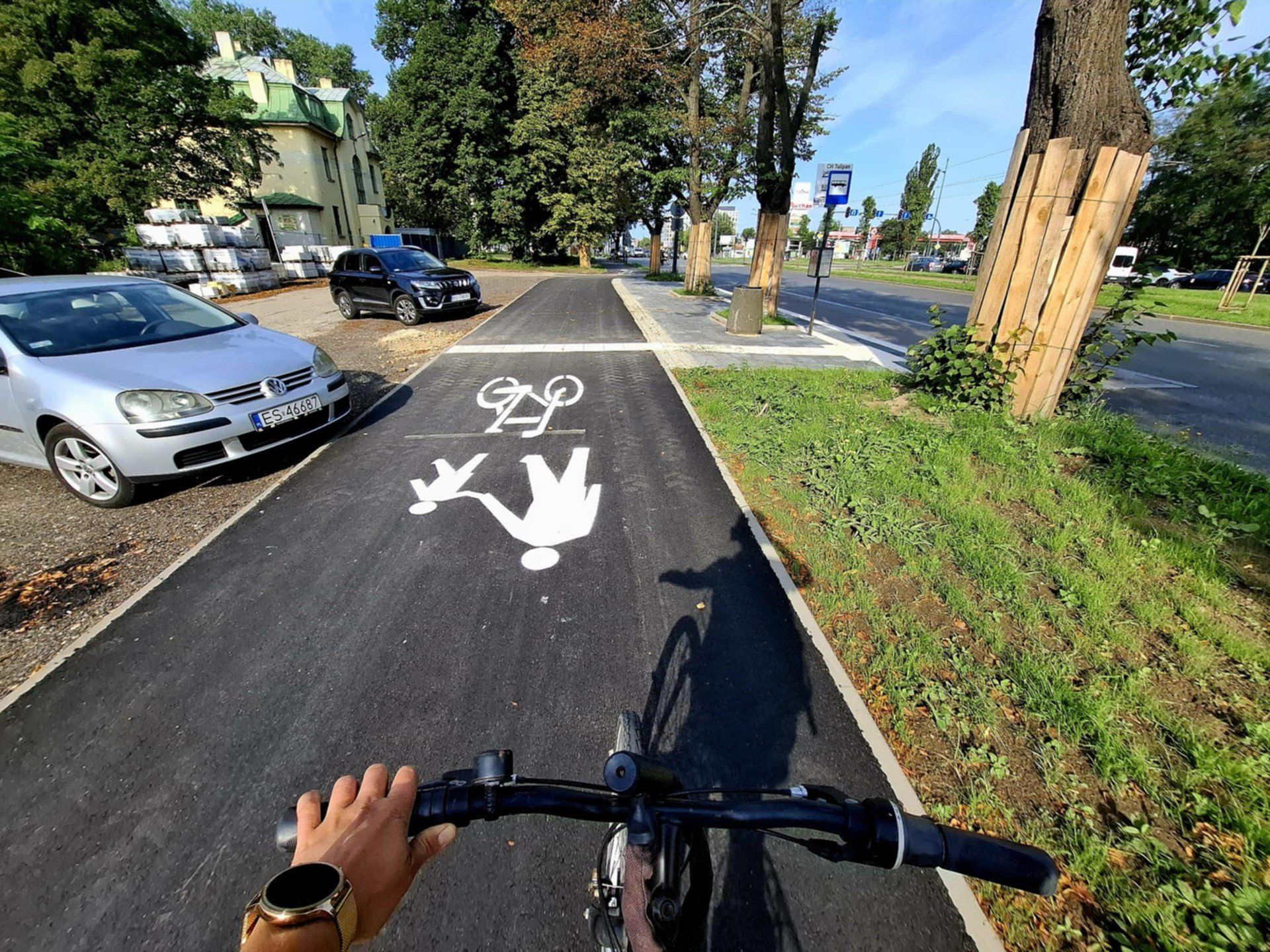 Droga rowerowa na Piłsudskiego