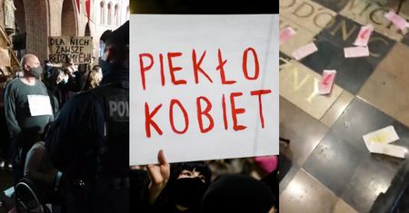 Strajk kobiet w poznańskiej katedrze. Policja chciała rozpędzić manifestację