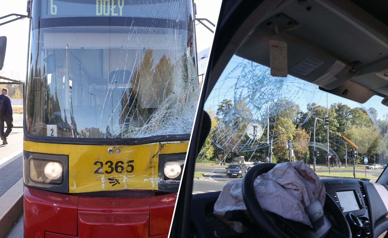 Zderzenie tramwaju z dostawczakiem. Są ranni