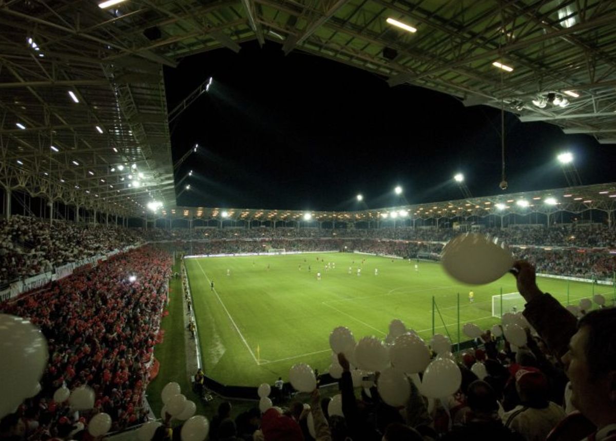 Stadion Korony Kielce podczas meczu