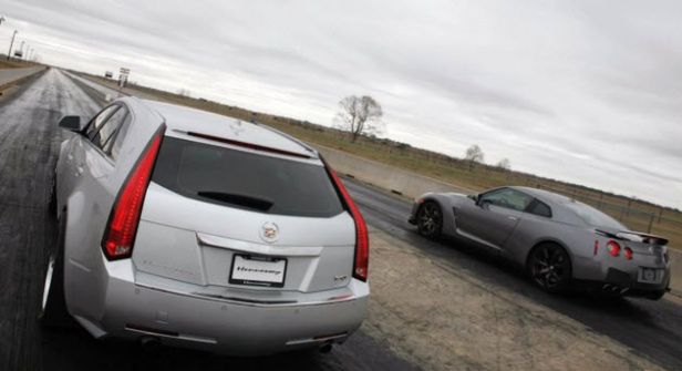 Hennessey CTS-V vs Nissan GT-R