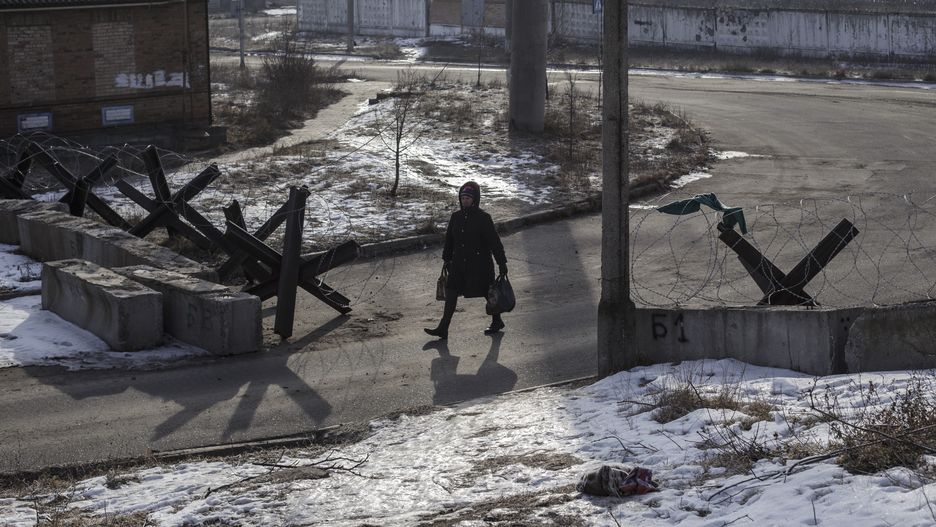 BAKHMUT, UKRAINE - FEBRUARY 24: A view of destroyed residential building as Russia-Ukraine war continues in Bakhmut, Ukraine on February 24, 2023. (Photo by Marek M. Berezowski/Anadolu Agency via Getty Images)