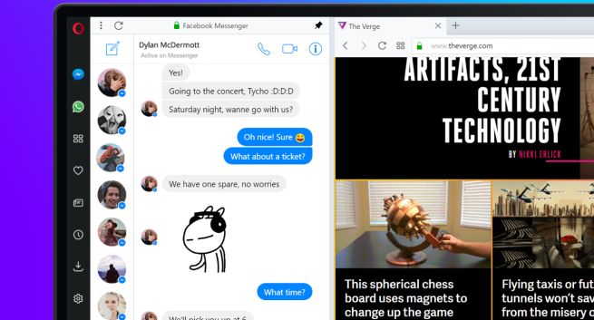Nowa Opera 45 "Reborn" zintegrowana z komunikatorami (wideo)