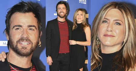 Jennifer Aniston z mężem na ściance w Paryżu