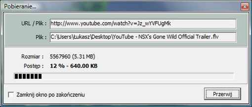 Szybkie pobieranie filmów z youtube i kompresja do avi 4