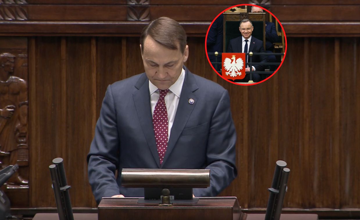 Sikorski mówił o Niemczech. Prezydent wybuchł śmiechem