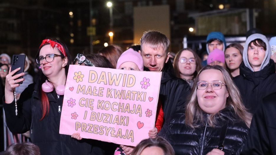 Oskar Cyms i Dawid Kwiatkowski na urodzinach Silesia City Center w Katowicach