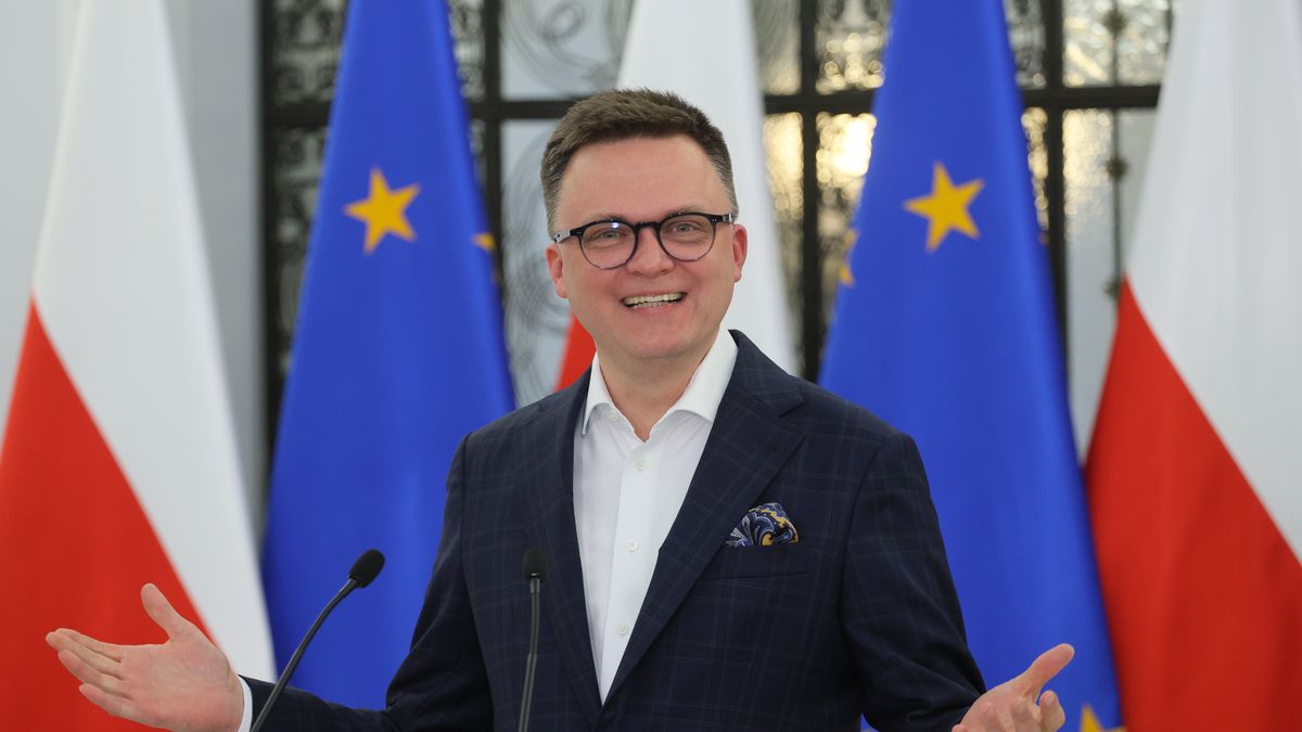 Szymon Ho�ownia
Warszawa, 23.11.2023. Marsza�ek Sejmu Szymon Ho�ownia podczas konferencji prasowej w Sejmie w Warszawie, 23 bm. (jm) PAP/Pawe� Supernak
Pawe� Supernak
konferencja prasowa, sala kolumnowa, sejm, X kadencja, 10, 10., Dziesi�ta, kadencji, Polityka, Sejm RP, gest