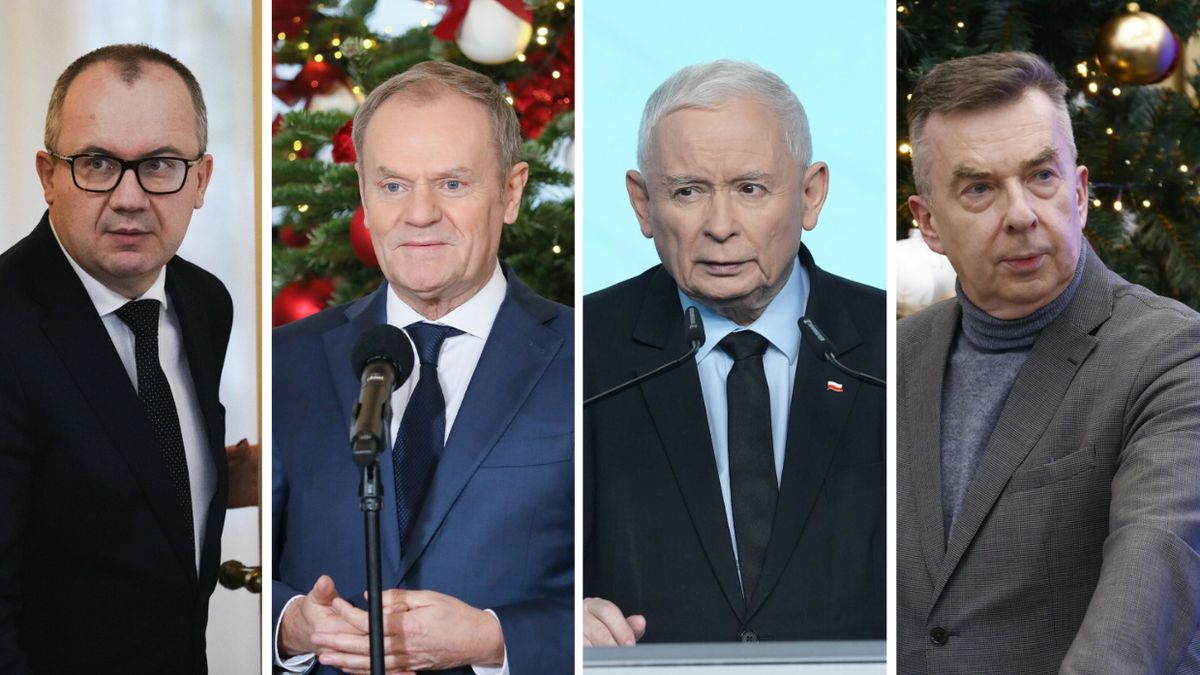 Adam Bodnar, Donald Tusk, Jarosław Kaczyński i Dariusz Wieczorek