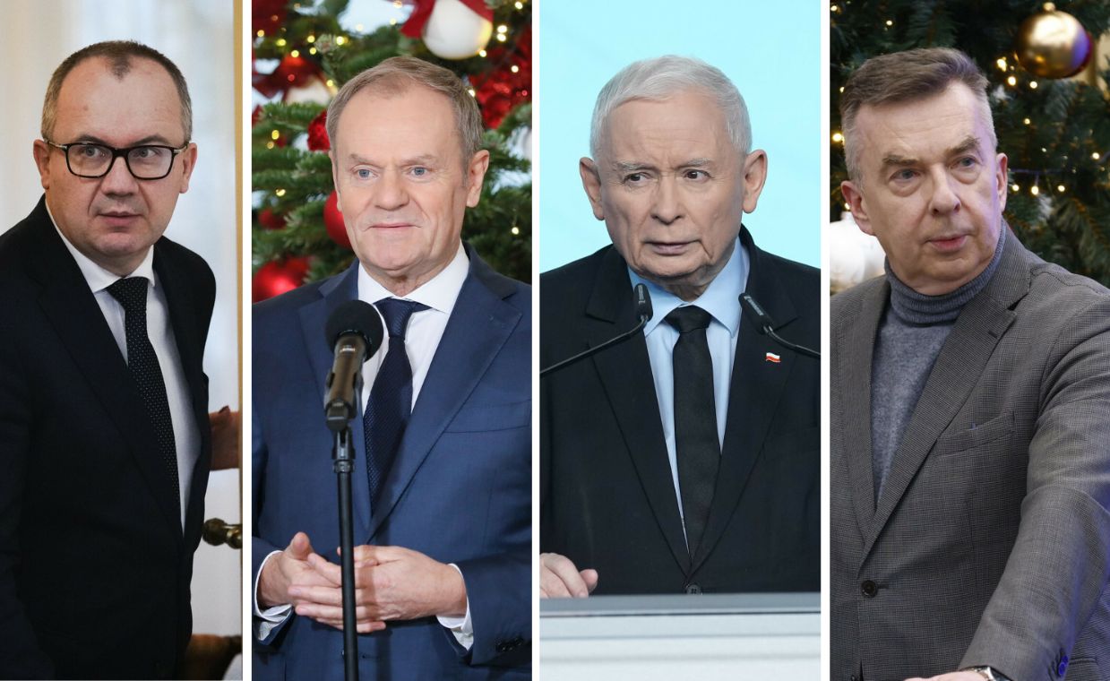 Adam Bodnar, Donald Tusk, Jarosław Kaczyński i Dariusz Wieczorek