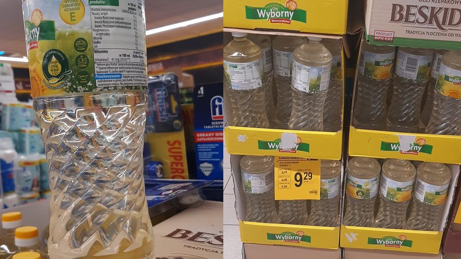 Przeźroczysty olej z Biedronki
