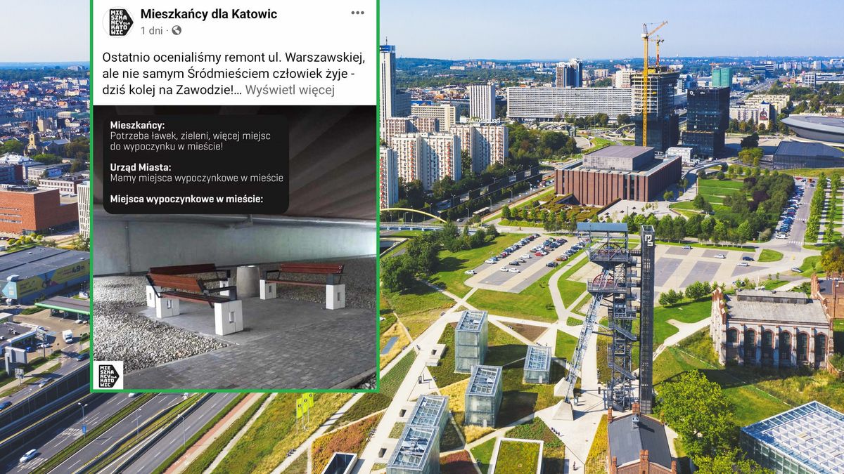 Katowice. Strefę wypoczynku postawiono pod mostem. Miasto się tłumaczy