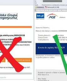 Uwaga na fałszywe faktury za prąd. Oszuści wciąż podszywają się pod PGE