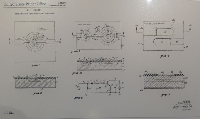 Fragment patentu na technologie tranzystorowe przyznanego Noyce'owi