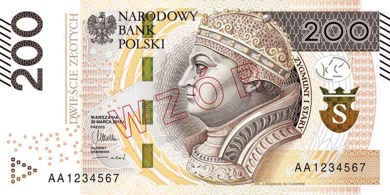nowy banknot 200 zł, który trafi do obiegu w 2016 r.