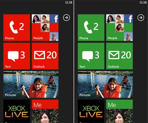 Ekran startowy z Windows Phone 7.0