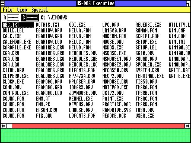MS-DOS Executive, czyli Windows 1.0 bez ikon
