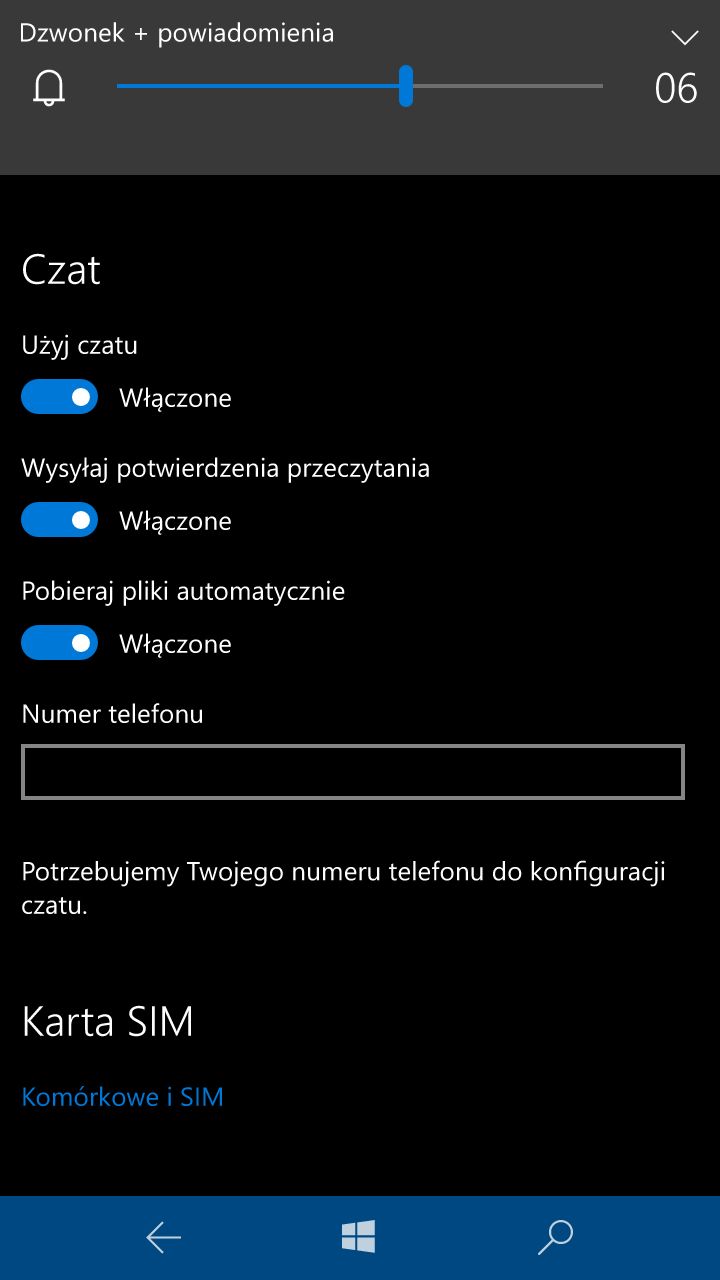 Możliwość wyłączenia czatu Skype w aplikacji Wiadomości